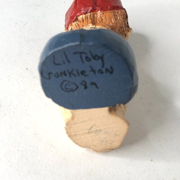Marge Crunkleton Figurine Baseball Lil Toby 1989 Boy Sculpture Handwritten Signe - Picture 4 of 12